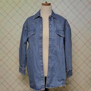 Levi's Brand Mens Denim Pearl Snap Heavyweight Shirt Jacket NWT